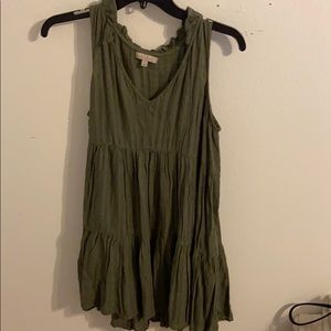 Green Flowy Dress !!